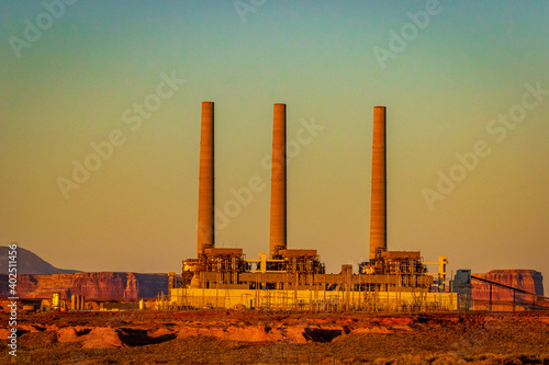 Navajo Generating Station at Sunset
