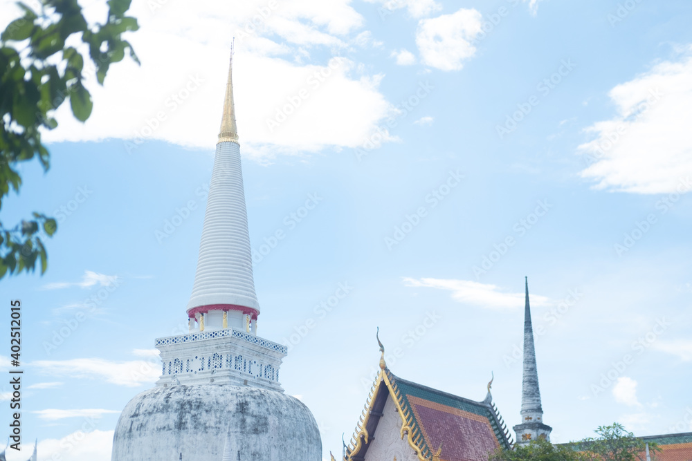 Great Pagoda of Wat Phra Mahathat Woramahawihan temple the historical famous landmark of Nakhon Si Thammarat