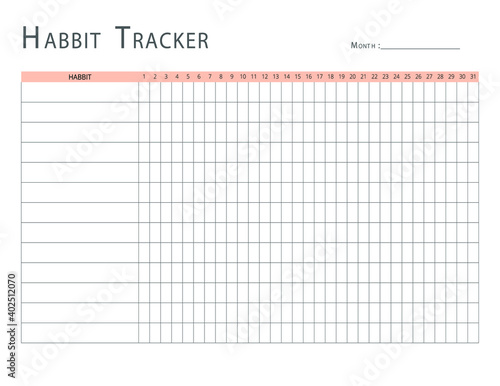 Bullet Journal Habit Tracker PRINTABLE