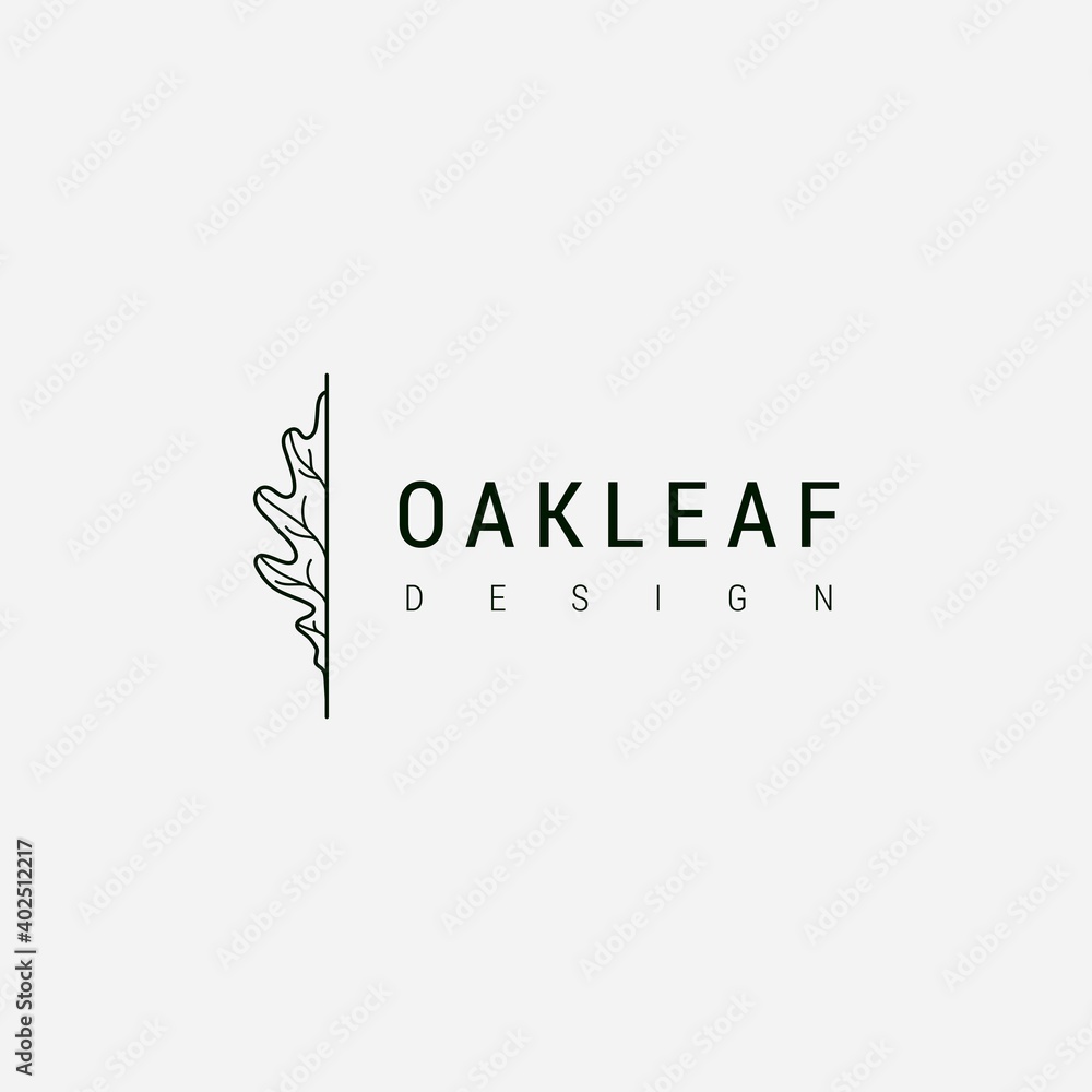 Fototapeta premium Oak leaf logo design illustration vector template