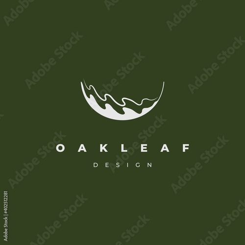 Oak leaf logo design illustration vector template