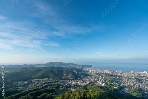 小樽天狗山から見る小樽市街の風景