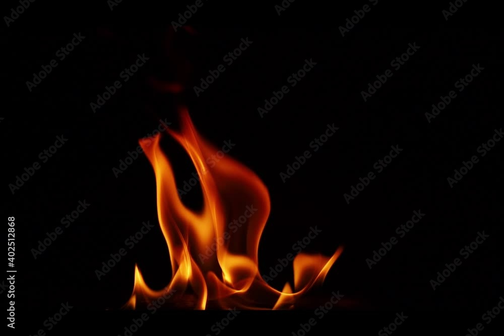 The flame were burning, the heat was hot, Black background The flame were burning, the heat was hot, Black background