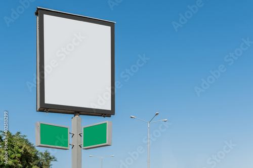 Shoot of Outdoor blank billboards, for advertising in modern urban.