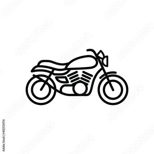 icon motorcycle on white background