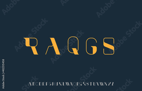 vector illustration of alphabet font family