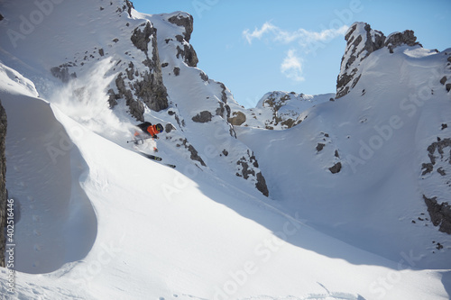 powder skiing