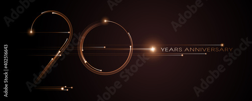 20 years anniversary vector icon, logo. Graphic design element