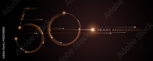 50 years anniversary vector icon, logo. Graphic design element