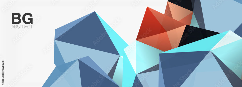 3d mosaic abstract backgrounds, low poly shape geometric design 3d mosaic abstract backgrounds, low poly shape geometric design