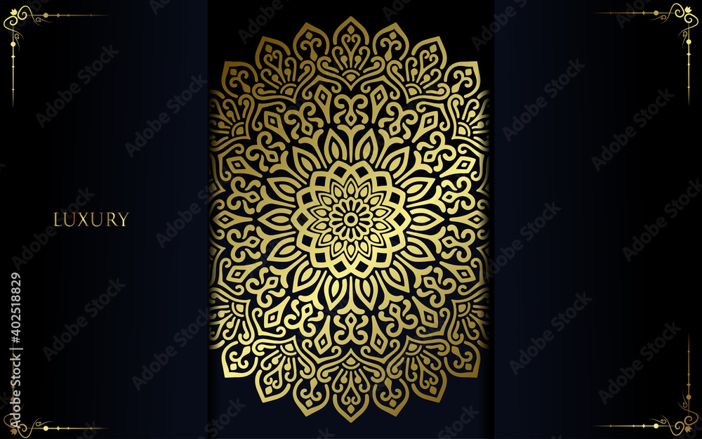 Luxury gold mandala ornate background for wedding invitation, book cover with mandala element style premium vector Luxury gold mandala ornate background for wedding invitation, book cover with mandala element style premium vector