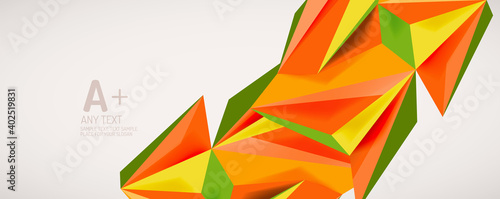 Vector triangle geometric backgrounds. Low poly 3d shape on light backdrop. Vector illustration for covers, banners, flyers and posters and other designs Free Download Vector triangle geometric backgrounds. Low poly 3d shape on light backdrop. Vector illustration for covers, banners, flyers and posters and other designs - GFXLoad