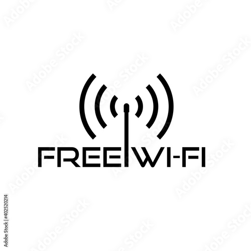 Free Wi-fi icon isolated on white background