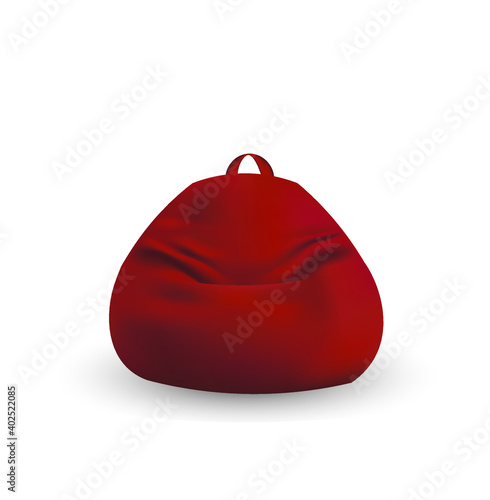 Red lazy bag. vector illustration