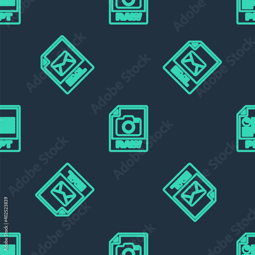 Set line RAW file document, EML and PPT on seamless pattern. Vector. © vector_v