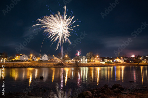 Happy New Year 2021 from Br  nn  ysund  Helgeland Nordland county Norway scandinavia Europe