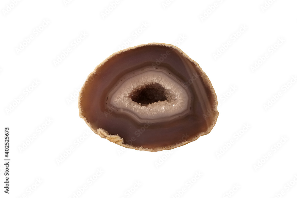 Agate consisting of chalcedony and quartz as its primary components, isolated on white backgrpund. Agate consisting of chalcedony and quartz as its primary components, isolated on white backgrpund.