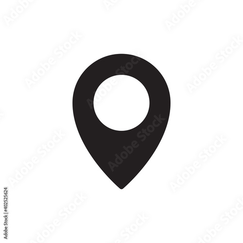 map pin Icon. flat solid style vector illustration. filled pictogram isolated sign symbol