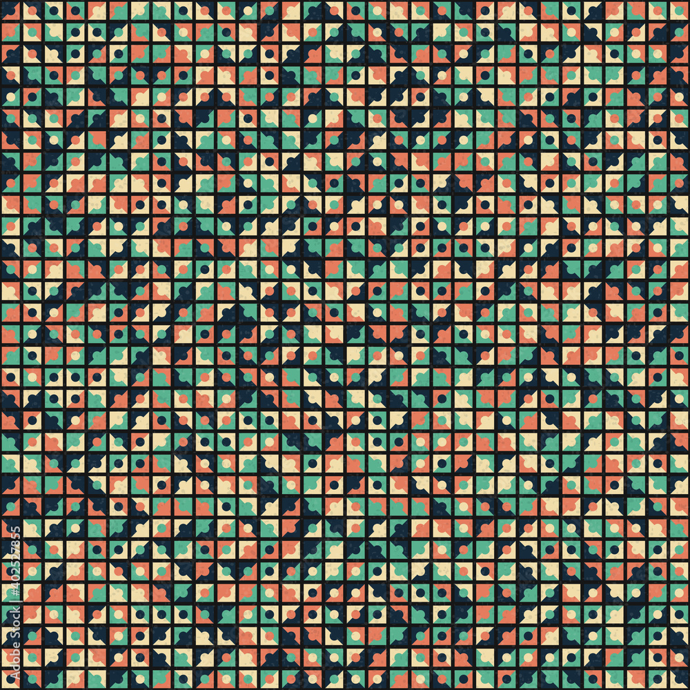 Fototapeta premium Abstract Geometric Pattern generative computational art illustration