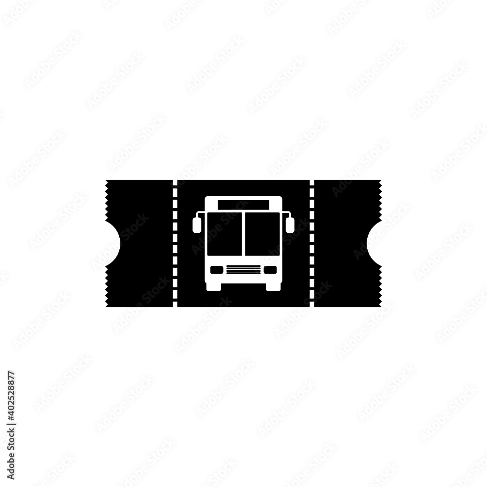 Bus ticket icon isolated on white background Bus ticket icon isolated on white background