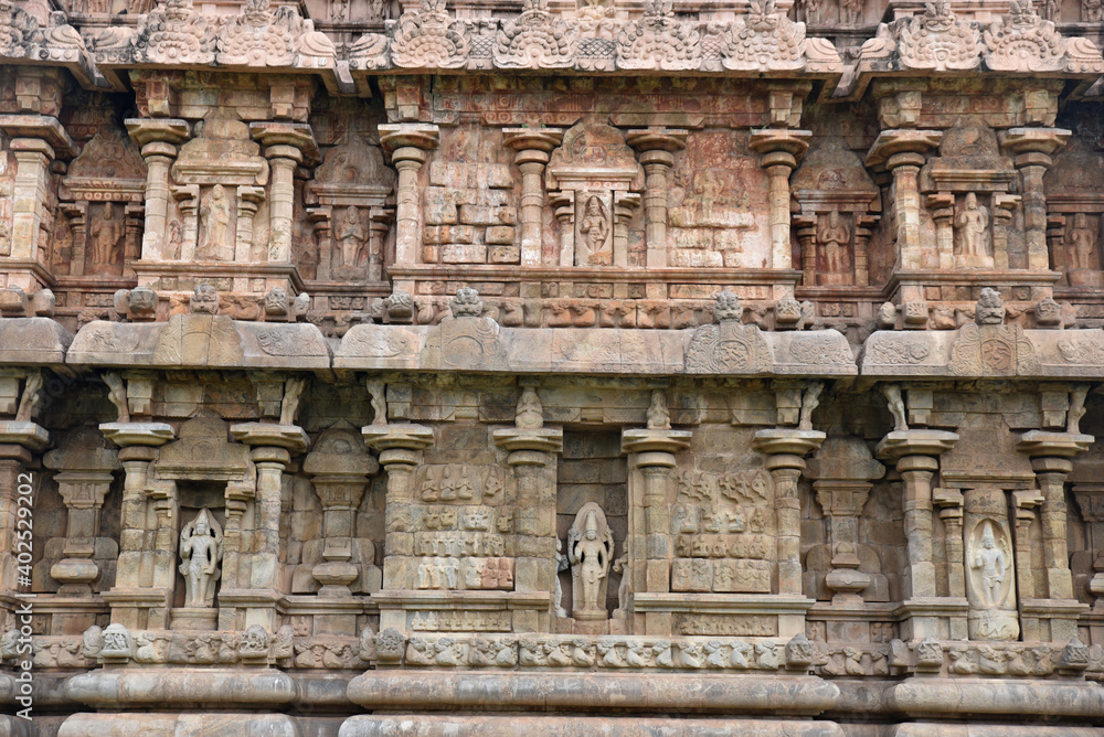 Sculptures du temple de Gangakondacholapuram, Inde du Sud