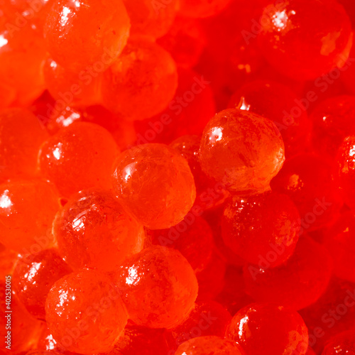 Red caviar pattern, macro