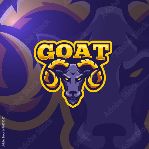 Goat esport gaming logo template