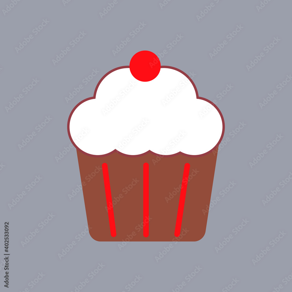 Muffin icon vector, illustration logo template in trendy style Muffin icon vector, illustration logo template in trendy style