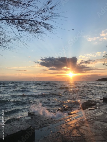 sunset on the beach