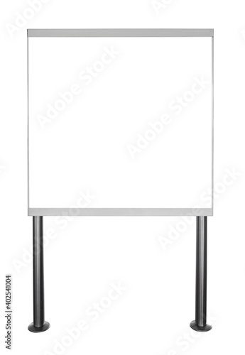 Wallpaper Mural Billboard mock up isolated on white background. Template of an empty stand display, Indoor advertising banner placeholder and poster with clippling path. Torontodigital.ca