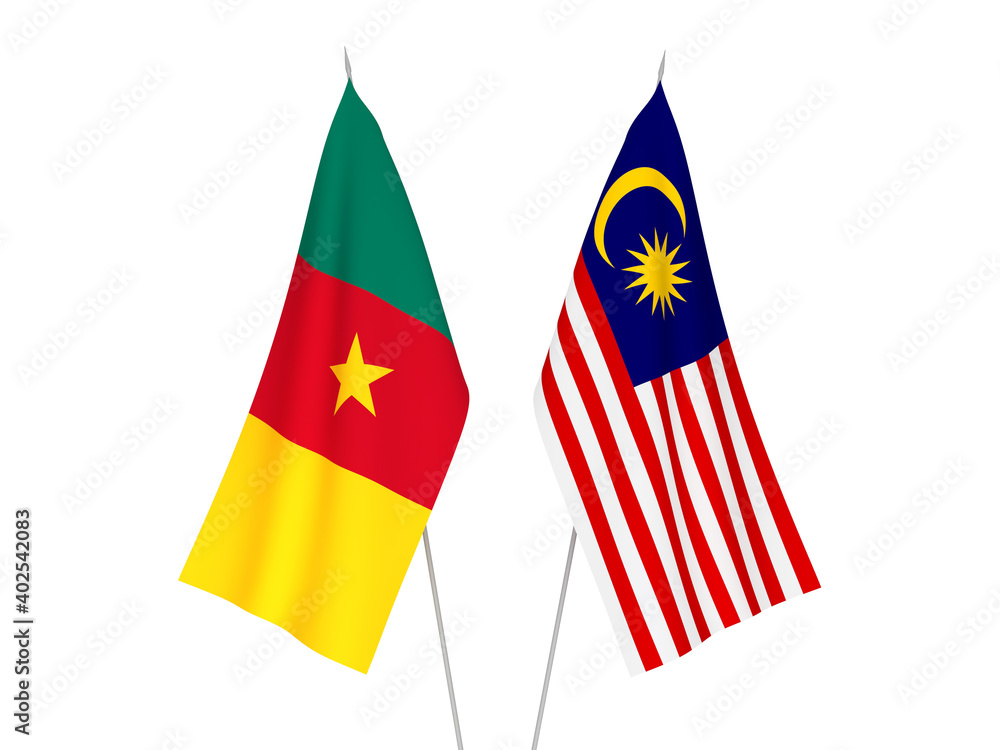 Malaysia and Cameroon flags