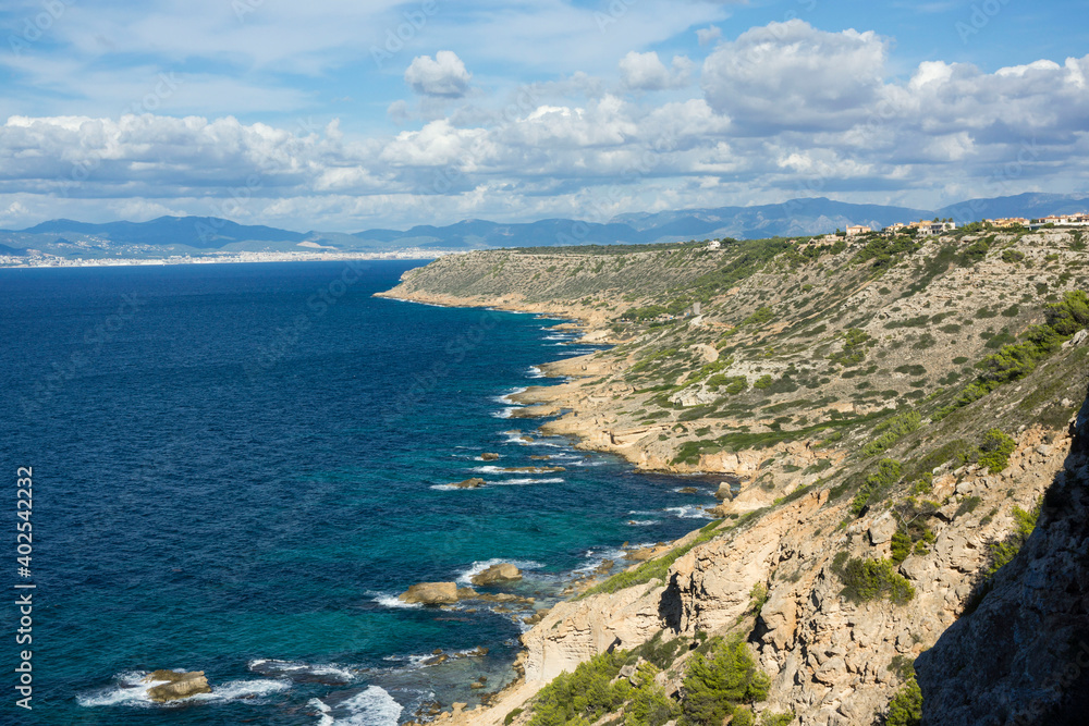 cliffs of Na Caretes, Llucmajor, bay of Palma, Balearic Islands, Spain
