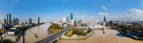 Aerial view of Sanjiangkou in Ningbo © 昊 周