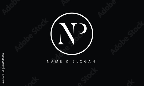 NP, PN, N, P abstract letters logo monogram