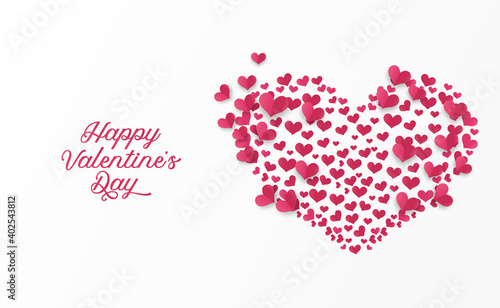 cute simple love heart shape for valentine s day greeting card banner
