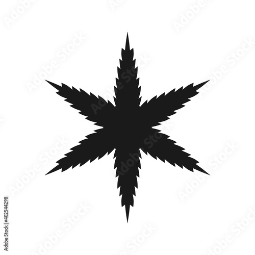 Cannabis Leaf (Six Point) Star Icon