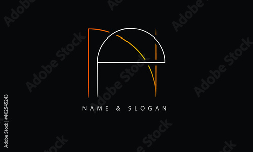 NP, PN, N, P abstract letters logo monogram