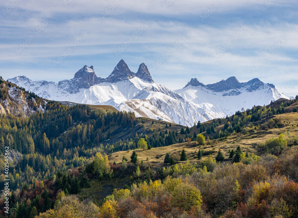paysage de montagne le Corbier / Savoie / Saint Jean D'Arves