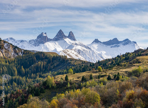 paysage de montagne le Corbier / Savoie / Saint Jean D'Arves © toutouchien02440