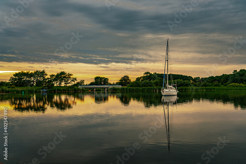 sunset, water, lake, boat, sky, sun, landscape, sea, river, sunrise, reflection, sailboat, evening, yacht, night, cloud, harbour, ship, nature, boats, blue, marina, clouds, silhouette, summer