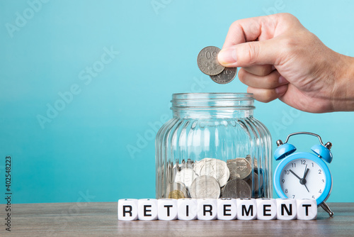 Saving money for retirement plan.