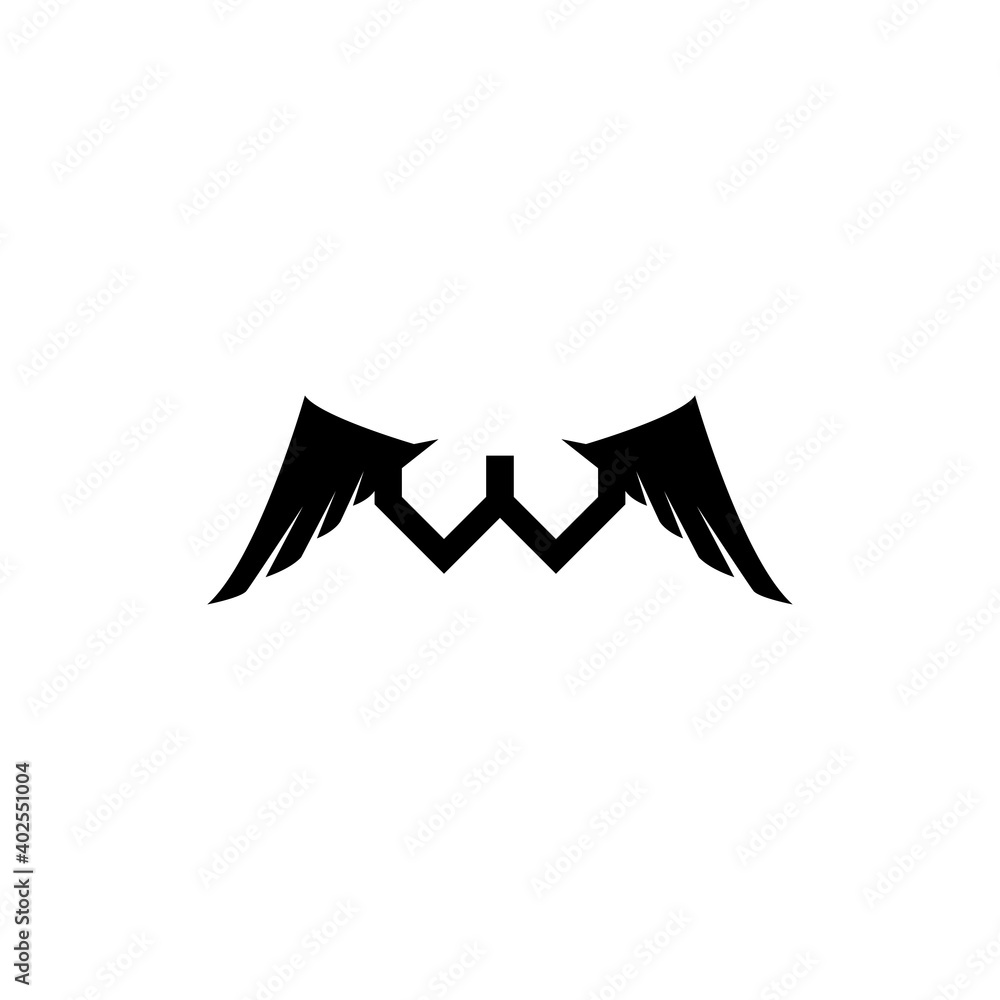 Wing with W letter logo design vector Wing with W letter logo design vector
