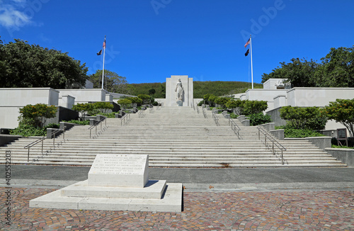 The stairs in Punchbowl cemetery - Oahu, Hawaii