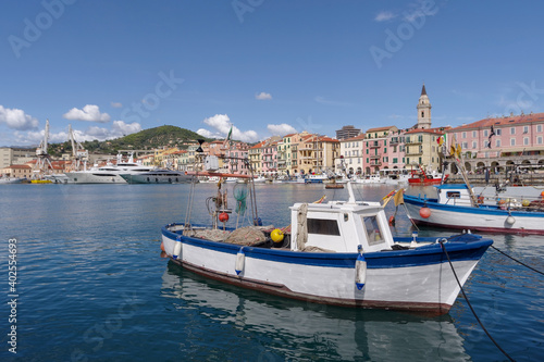 Imperia Oneglia ancient fishing harbour, Italy