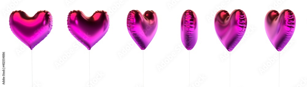 A heart shaped purple ball rotates around itself isolated on a white background. 3d illustration great for Valentine's day postcard A heart shaped purple ball rotates around itself isolated on a white background. 3d illustration great for Valentine's day postcard