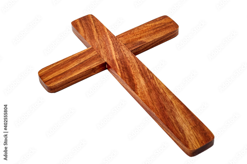 Happy Easter, praying for the grace of Jesus Christ and Christian tradition concept with picture of wood cross or crucifix isolated on white background with clipping path cutout Happy Easter, praying for the grace of Jesus Christ and Christian tradition concept with picture of wood cross or crucifix isolated on white background with clipping path cutout
