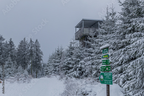 Winter Hiking in different places through the Thuringian Forest - Germany photo