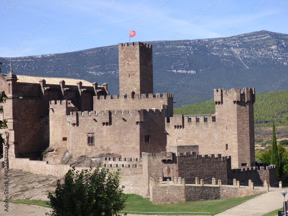 Photo of a castle that is located near Yesa in Navarra. The photo was taken on September 15, 2018.
