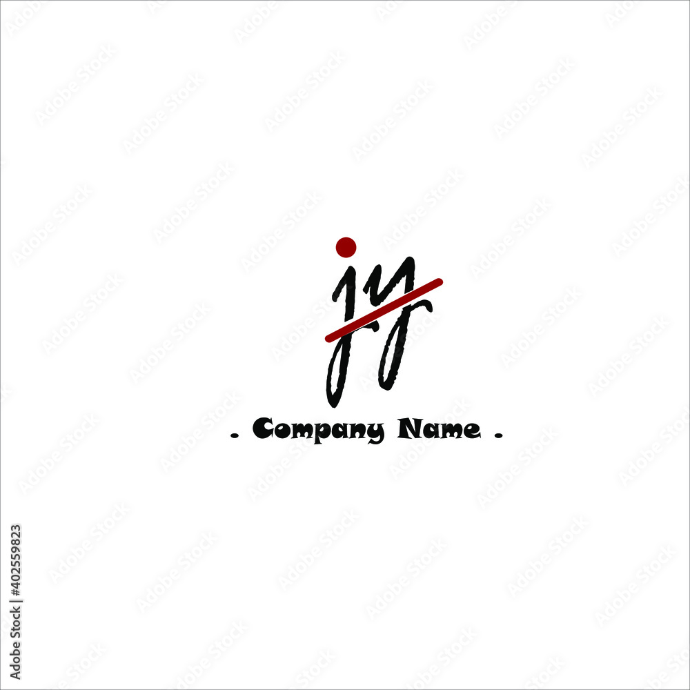 J Y JY Initial handwriting or handwritten logo for identity J Y JY Initial handwriting or handwritten logo for identity