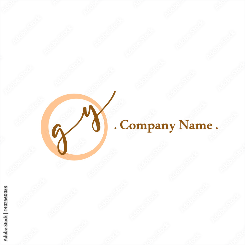 G Y GY Initial handwriting or handwritten logo for identity G Y GY Initial handwriting or handwritten logo for identity